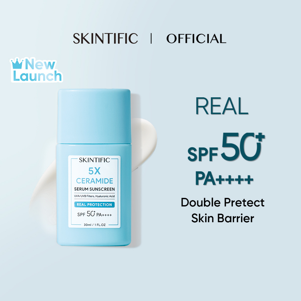 Skintific Sunscreen 5X Ceramide Serum Sunscreen Stick SPF50 PA+++++ | Sunscreen Serum SPF50++++++ | Sunscreen For All Skin Types