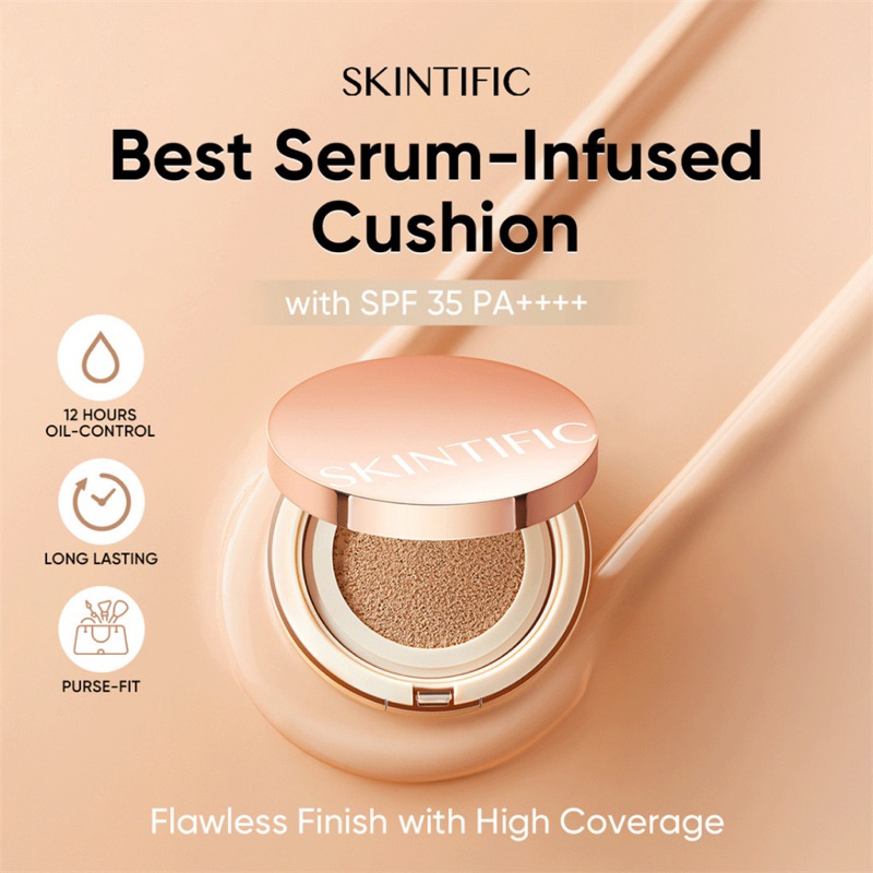 Skintific Cover All Perfect Air Cushion High Coverage Poreless&Flawless Foundation