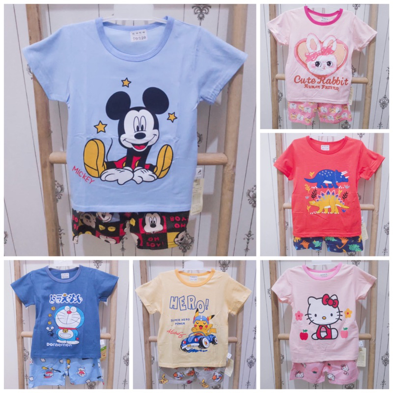 HP Imported Organic Children's Clothing Suits 1-4 Years/Pajamas For Boys And Girls With Many Motifs