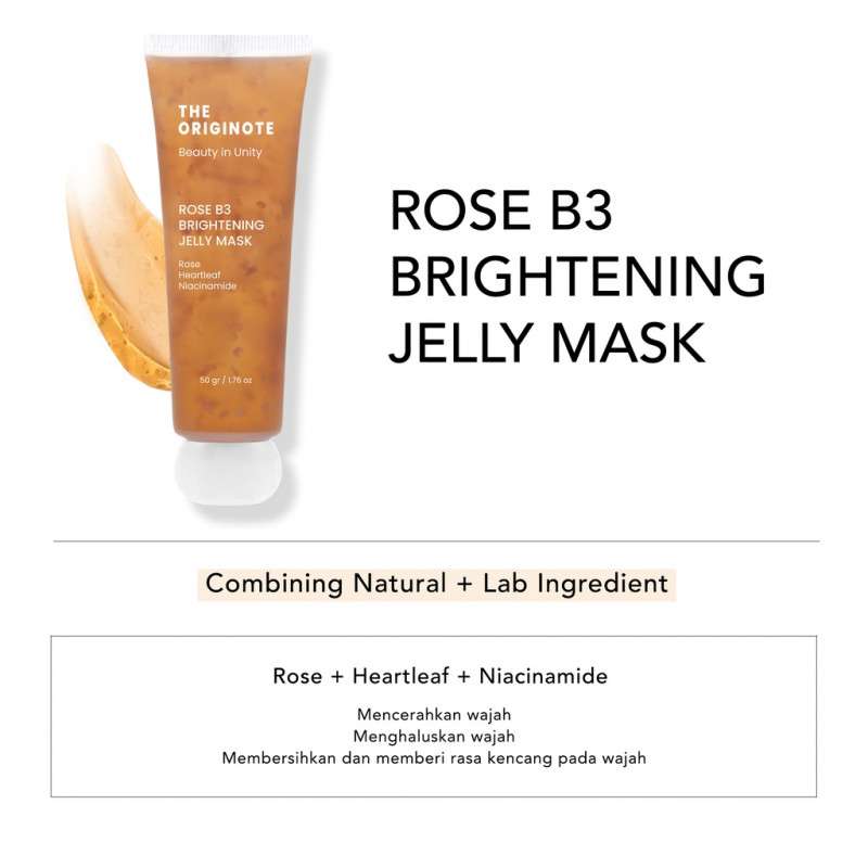 The Originote Rose B3 Brightening Jelly Mask 50gr