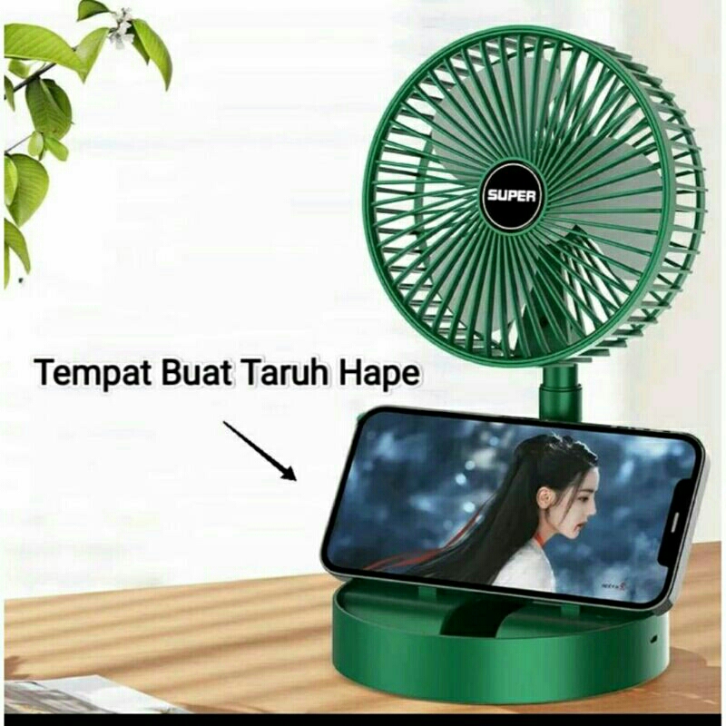 (FREEBOX) PORTABLE FOLDING FAN - CHEAP USB FAN - STUDY TABLE FAN - OFFICE TABLE FAN - TELECOPIC FOLDING FAN - 180 DEGREE ROTATING TABLE FAN - NECK FAN - GYM FAN - WORKOUT FAN - SPORTS FAN READY BATAM GOSEND..
