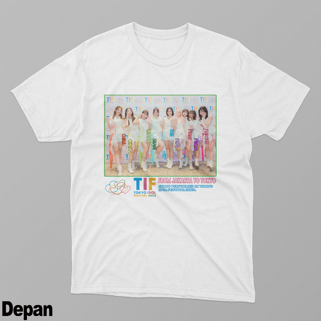 Sunopy - Kaos JKT48 TOKYO Idol FESTIVAL - T Shirt Tops - Kaos Men & Women Jumbo Size M/L/XL/XXL/3XL Kaos Kaos Distro Unisex Latest Trendy Kaos Kaos Kaos Idol Shani Freya Michie Gracia Adel Lyn Ashel Zee Gita Fiony TIF 2023 SKE48