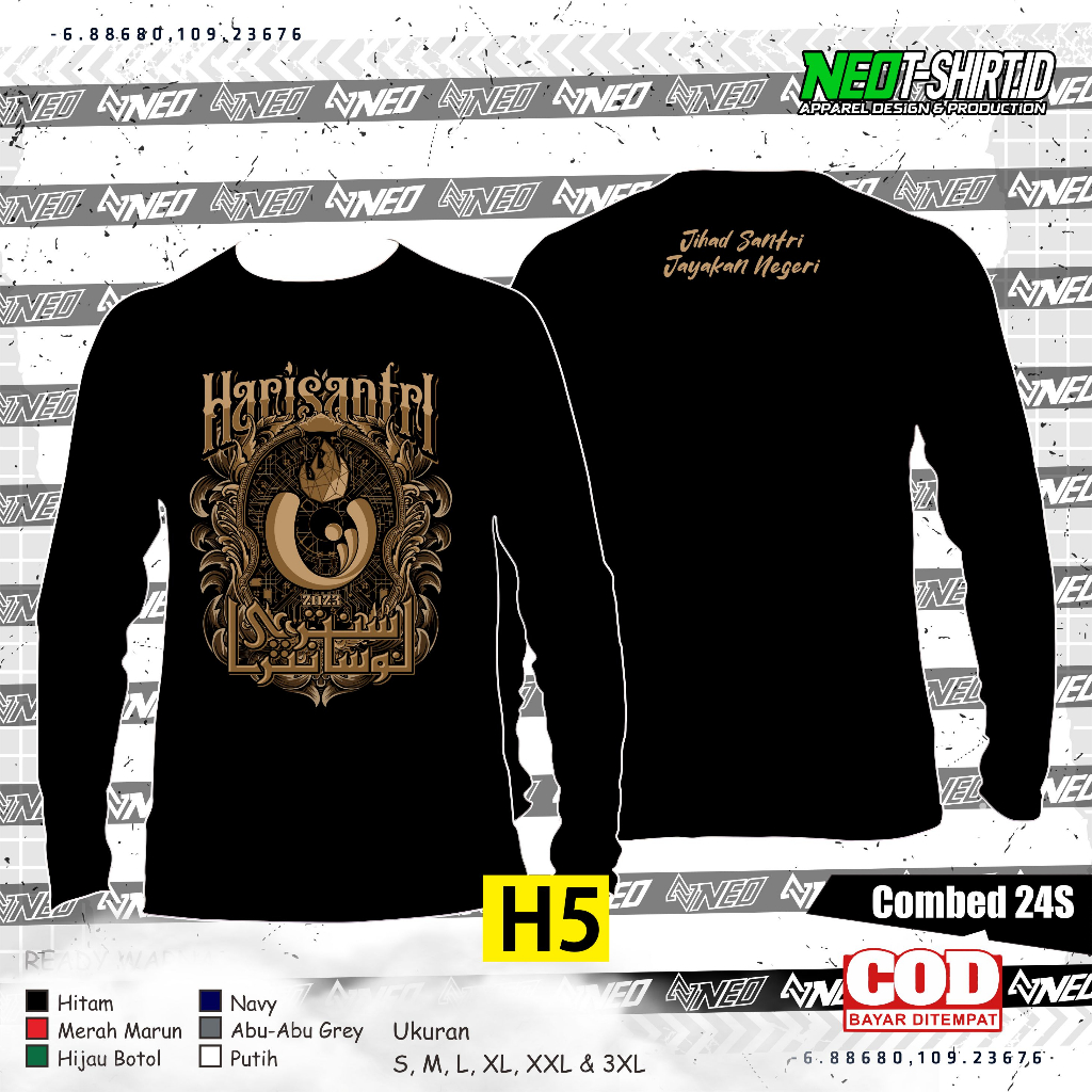 National Student Day T-Shirt 2024 | H5 | Long | Ministry Of Religion Official Logo | Premium 24s