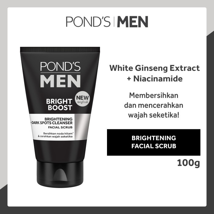 Ponds Men Facial Wash Bright Boost 100G - Facial Wash for Men