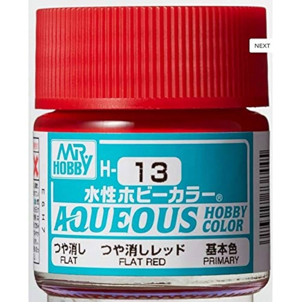 MR HOBBY AQUEOUS H-13 H13 FLAT RED/