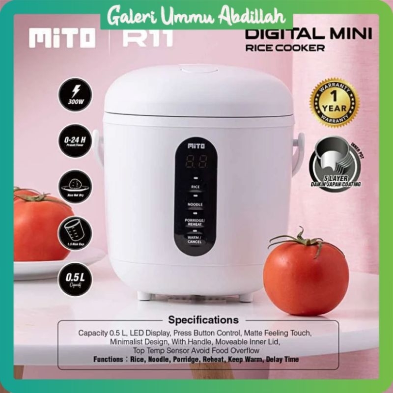 Rice Cooker MITO R11 Digital Mini 0.5 Liter Capacity Mini Rice Cooker - Original