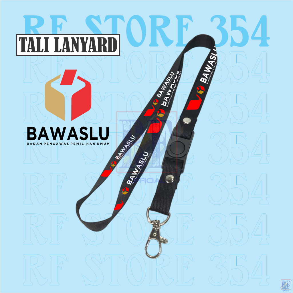 GANTUNGAN Bawaslu LANYARD Strap (General Election Supervision Agency)/PANWASLU (General Election Supervision Agency TPS LOGO - ID CARD Strap Keychain FLASHDISK Hanger NAMETAG LANYARD Strap