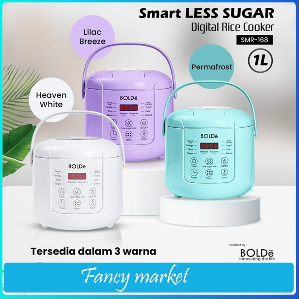 Rice COOKER BOLDE SMART LESS SUGAR SMR 168 SUGAR Free RICE - 1 liter