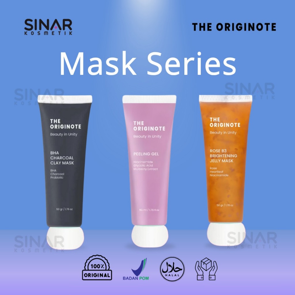 The Originote Mask Series - Rose B3 Brightening Jelly Mask/Peeling Gel/BHA Charcoal Clay Mask - Mask Gel/Mud/Clay Mask