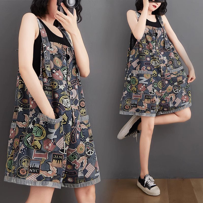LC503 Premium Oversized Jumpsuit Midi Fashion Retro Latest