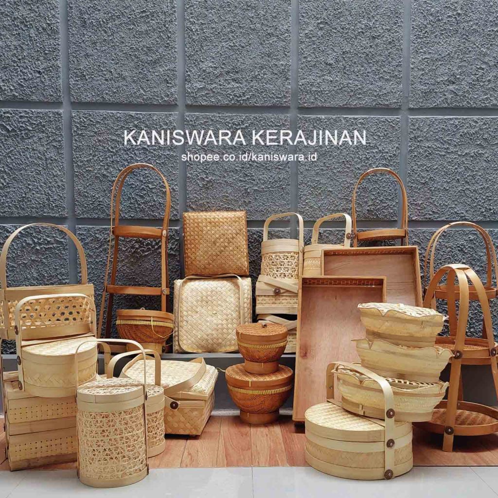 Indonesian Bamboo Craft | Various Traditional Bamboo Handicraft Food Grade Storage by Kaniswara | Natural Bamboo Woven Basket