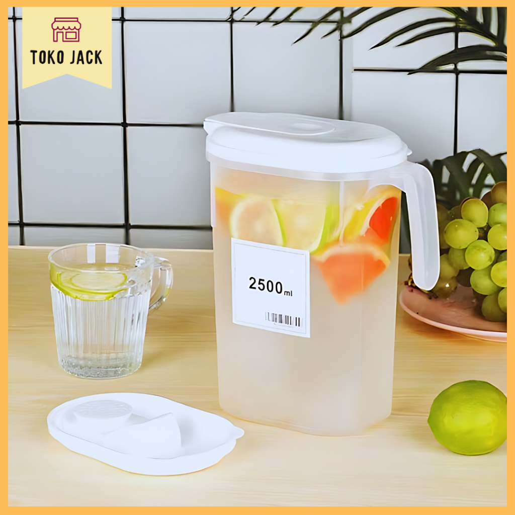 Water Jug Bottle Refrigerator Drinking Place 2500ML BPA Free Heat Resistant