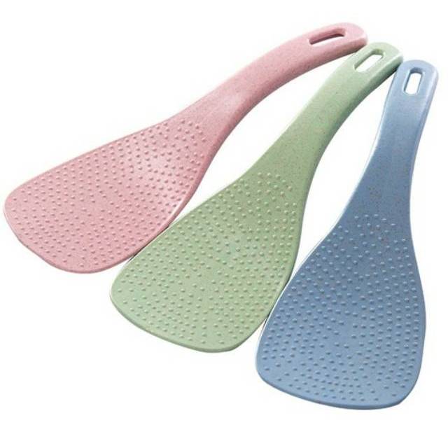 Rice Ladle, Non-Stick Rice Spoon, Food Grade Wheat Straw Material Eco Rice Spoon WheatJ…