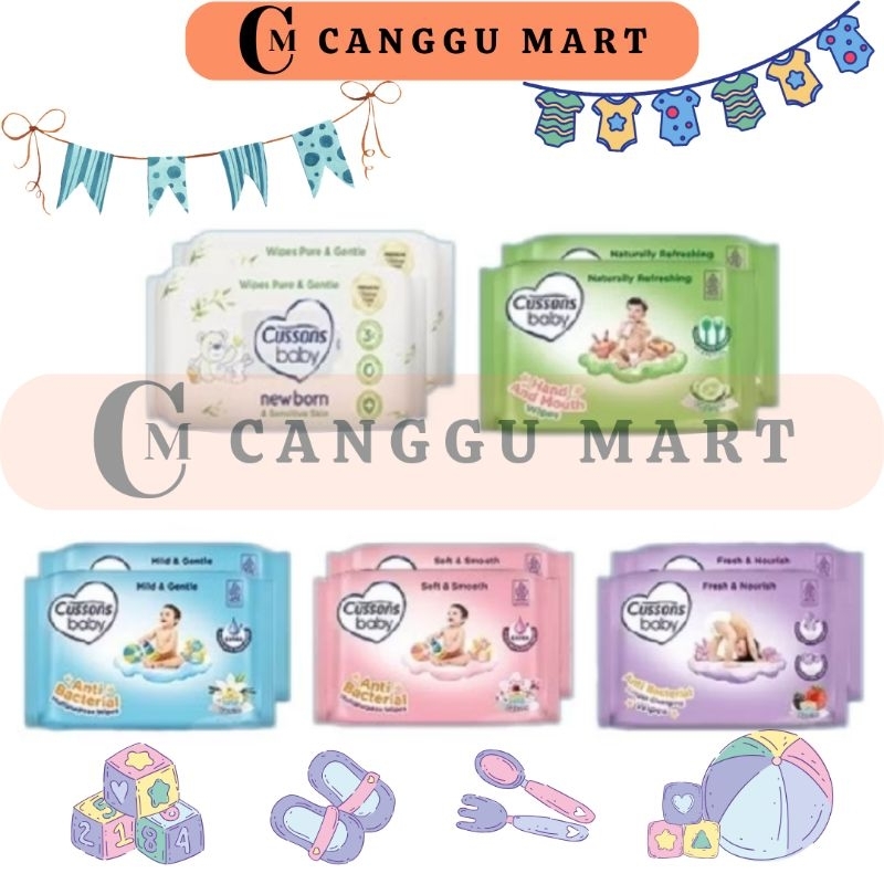 Cussons Newborn Sensitive Antibacterial Diapers Changing 45 sheets Buy 1 Get 2 Free Wipes