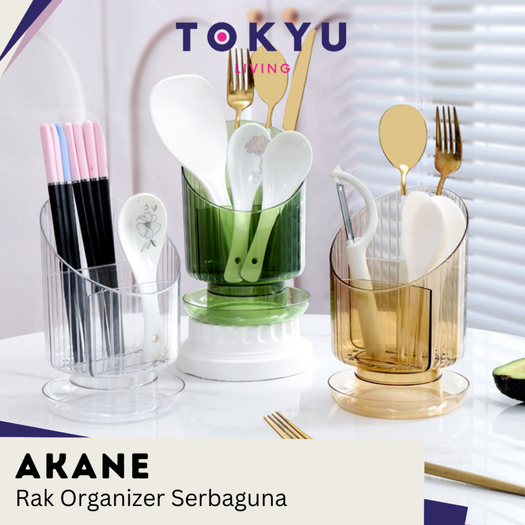 Tokyu - AKANE Transparent Cutlery Holder Cutlery Organizer Minimalist Ladle Holder