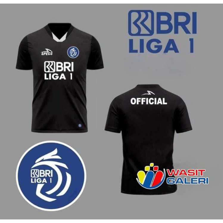 Jersey BRI LIGA 1 OFFICIAL Md: Neck V BIG SIZE (LOGO BRI LIGA 1 - BRI LIGA 1 Text - OFFICIAL)