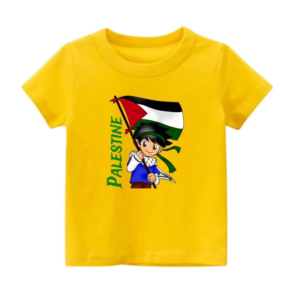 Boys Short Sleeve T-Shirt Tops Pdk Boys Palestine Flag Pdk