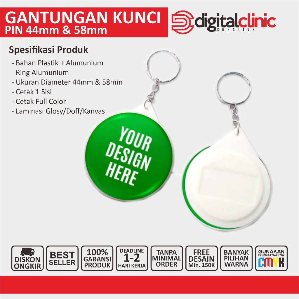 GANTUNGAN MINIMAL Custom Pin Keychain With Fast Process Quality Without A Minimum order