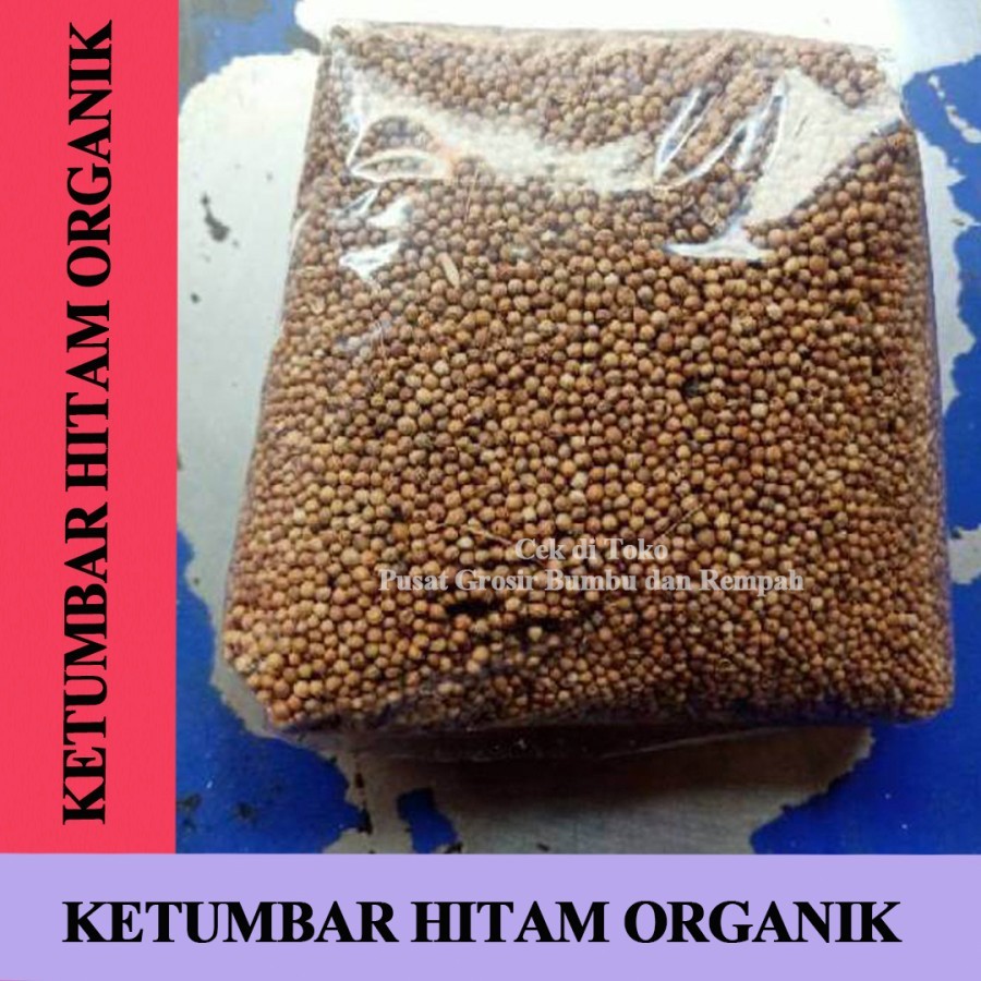 HITAM 1kg Black Coriander/1Kg Black Coriander Original Choice Of Natural Scented Coriander Seeds - Ingredients Coriander - Cooking Coriander/Original Fragrant Coriander - No Bleach -- Black Coriander - Herbs - JSR