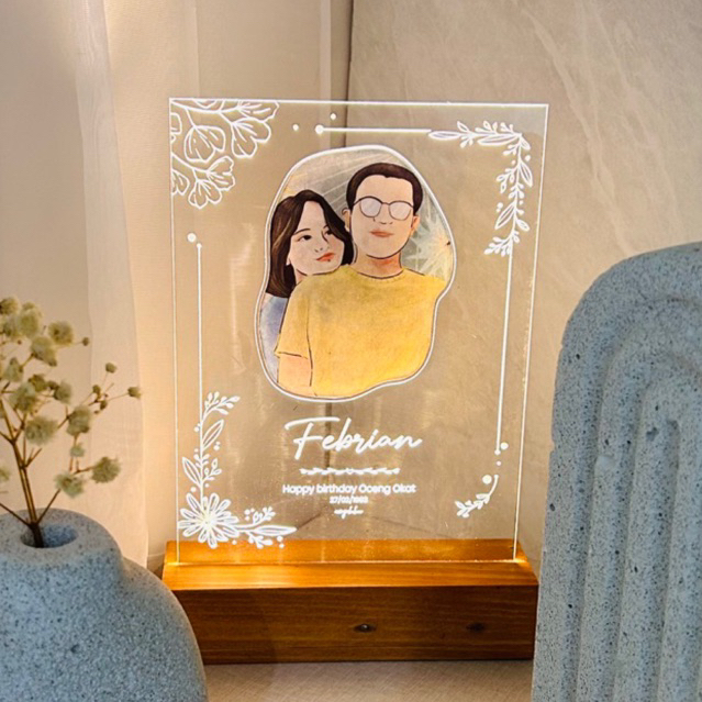 UNIQUE ACRYLIC BIRTHDAY GIFT BED LAMP GRADUATION GIFT/ ANNIVERSARY GIFT/ TEACHER GIFT/ GIRL GIFT/