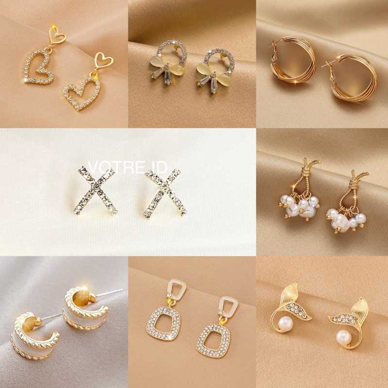 Piercing Earrings Women's Fashion Accessories Gold Earrings Korean Earrings Silver Earrings Cute Earrings Trendy Earrings Unique Earrings Simple Pearl Earrings Diamond Diamond Earrings Elegant Earrings Minimalist Earrings Party Earrings Casual Earrings St