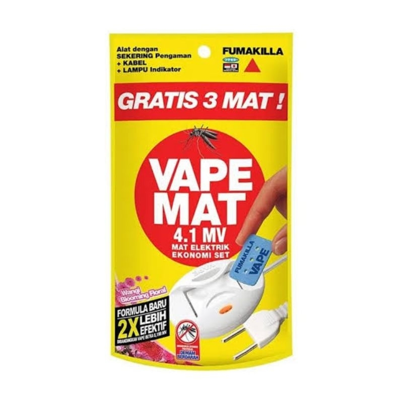 Fumakilla Mosquito Repellent Vape Mat Economical Tool | Electric mosquito repellent | Mat Tool + 3pcs Refills