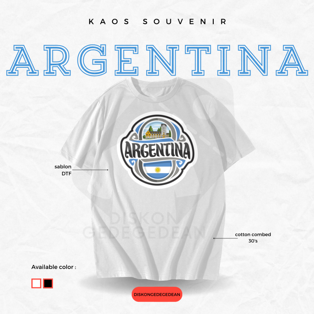 Diskongedean Argentine Souvenir T-Shirt By Buenos Aires Adult Children Many Pictures Variant Type 6