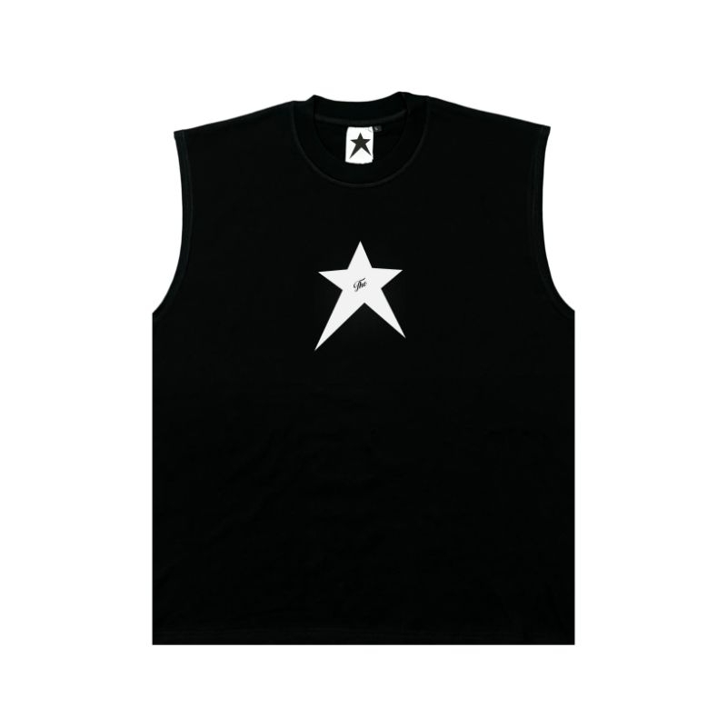 Thenational Oversize Singlet Strella Black - Tanktop Man
