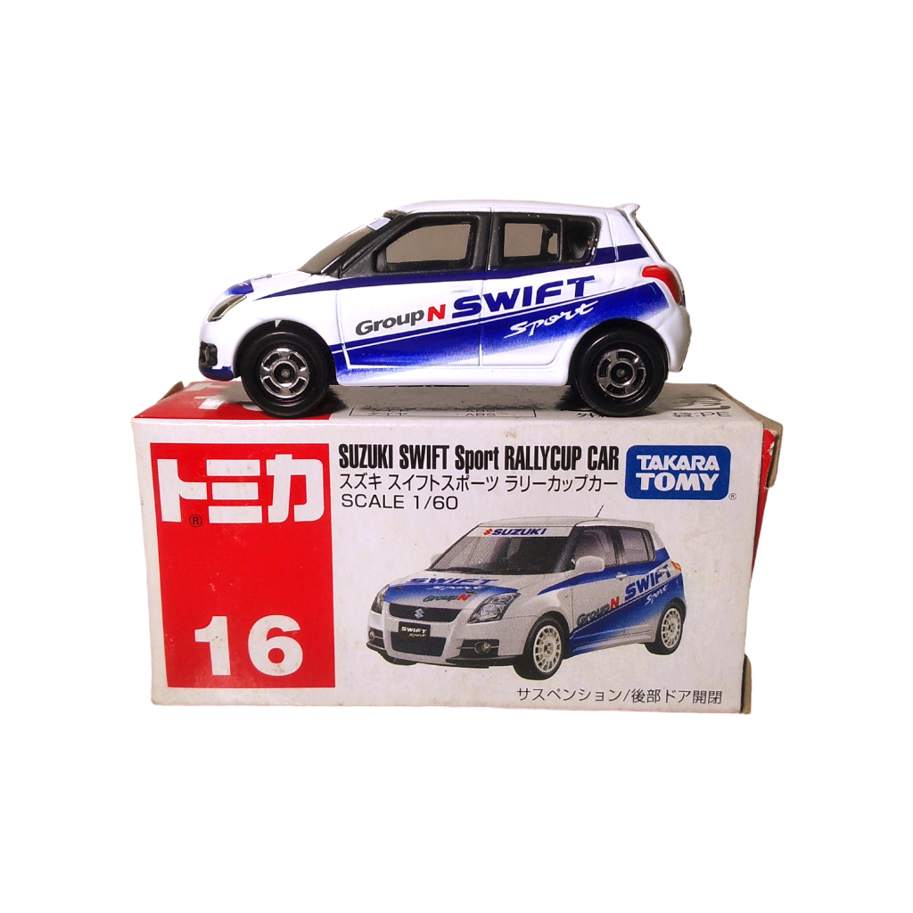 Diecast SCALE 1:64 TOMICA SUZUKI SWIFT SPORT RALLY CUP CAR TAKAA TOMY