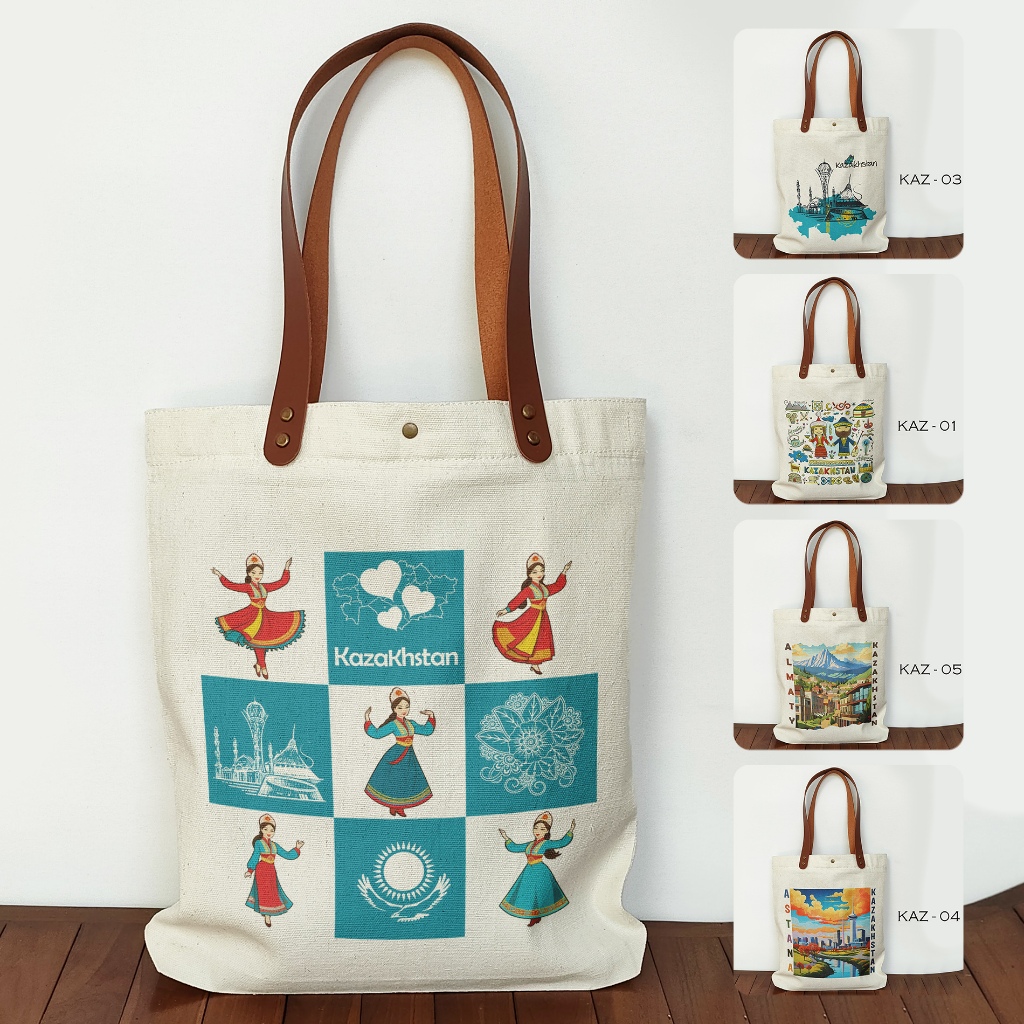 Totebag Canvas By Kazakhstan Kazakhstan Souvenir Bag