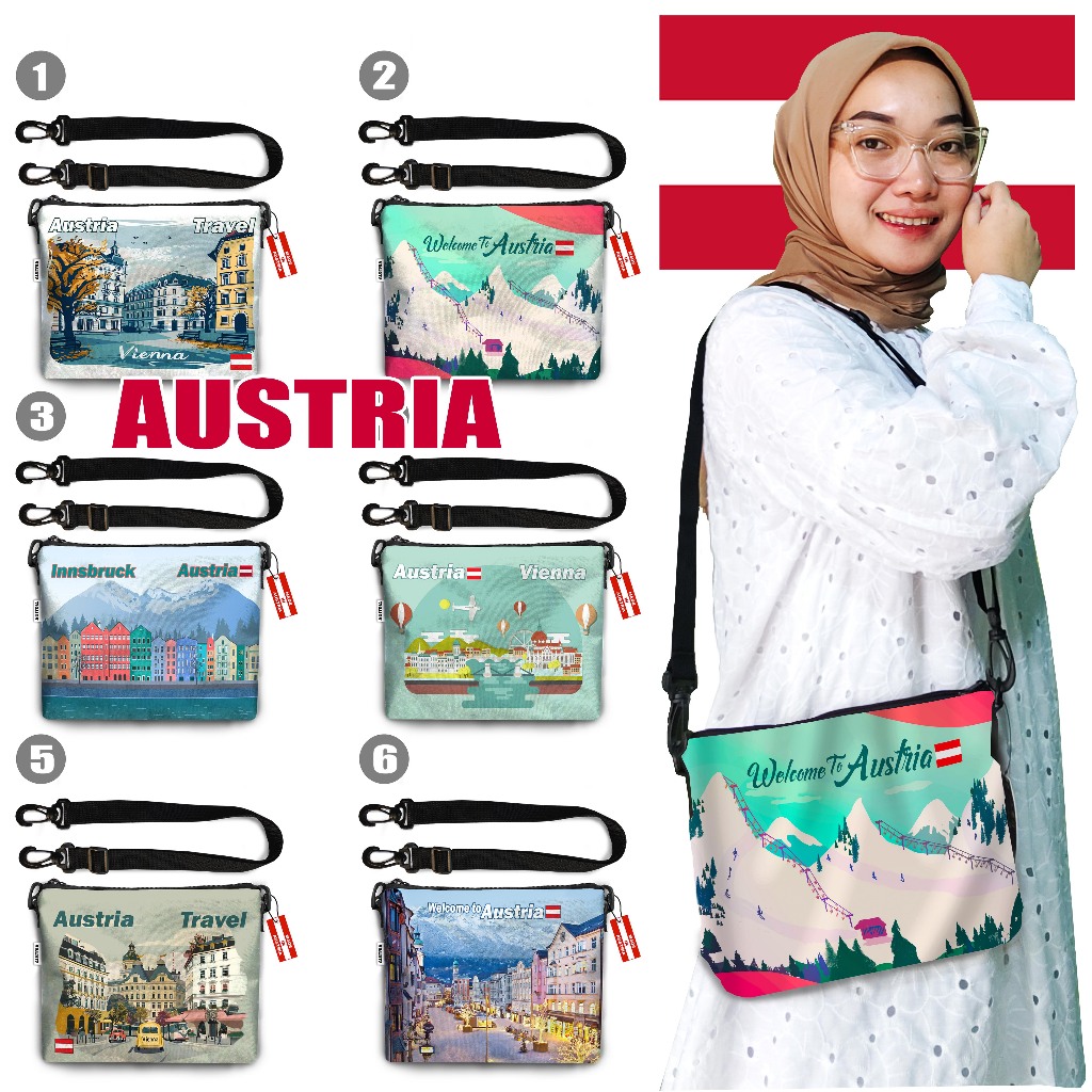 Austrian SLING BAG SOUVENIR BAG 6-pattern SLING MODEL Ready To Send