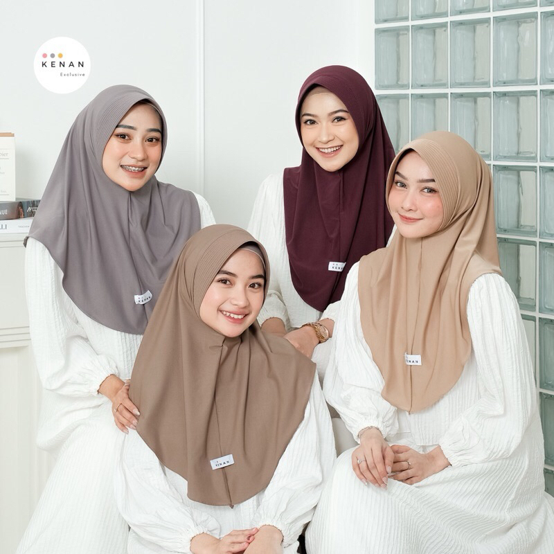 KENAN HIJAB Bergo Daily Hamidah / DZEVADA Jersey Material / Daily Dzevada Size M Instant Hijab