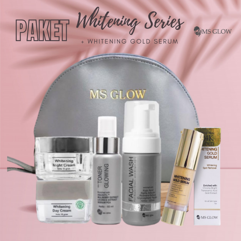 MS GLOW WHITENING PACKAGE + MS GLOW GOLD SERUM BPOM