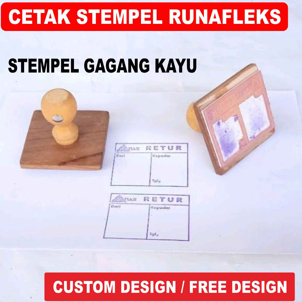 KAYU Custom Wooden Handle Runafleks Legalized Stamp