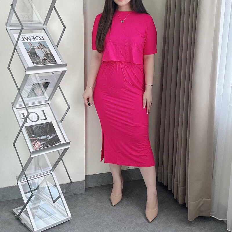 Yoonah Set | One Set Skirt | Women's Side Slit Skirt Set | Latest Latest