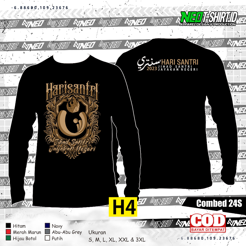 National Student Day T-Shirt 2024 | H4 | Long | Ministry Of Religion Official Logo | Premium 24s