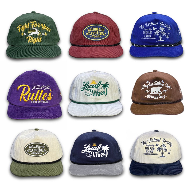 Six Fanel Rope Hat Full Black Thisplan