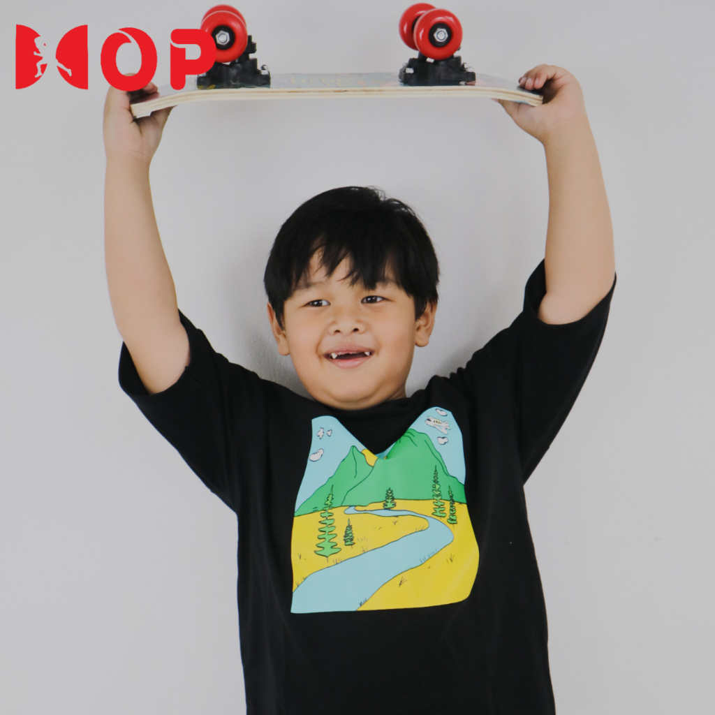 Hop mountain chill kaos anak oversize cotton combed 24s original