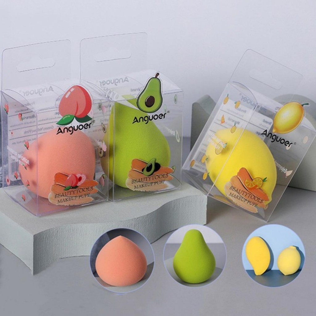 Beauty Blender Sponge Make Up Fruits Fruit Anguoer Avocado Lemon Peach Pear