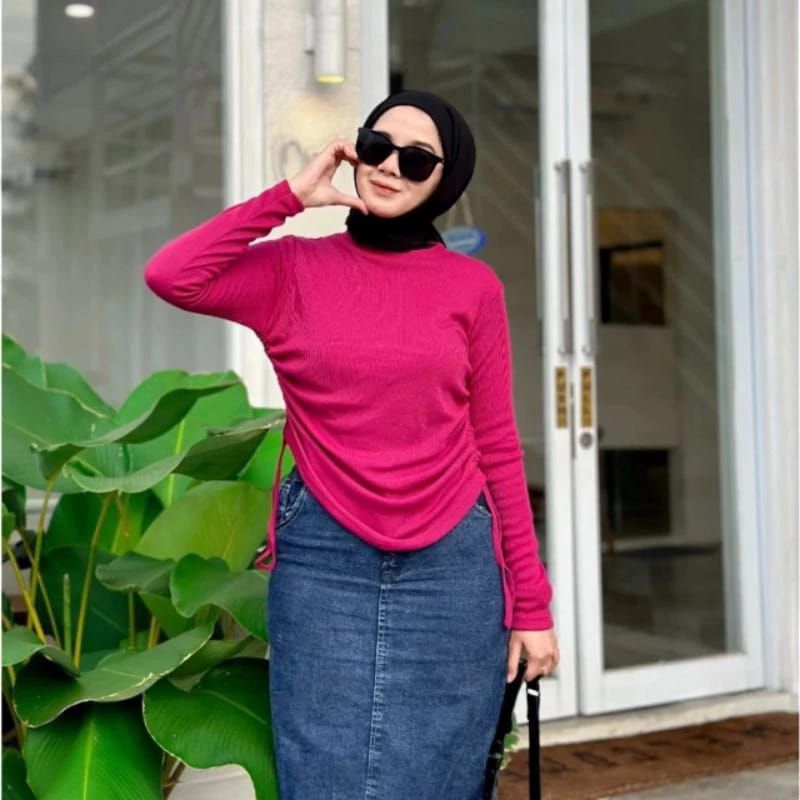 Vierra Women's Latest Drawstring Knit Blouse