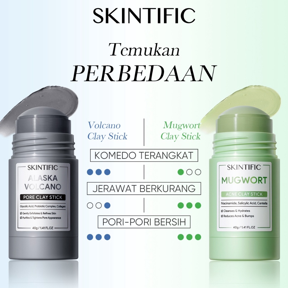 CODE X87W 2pcs Clay Stick SKINTIFIC Alaska Volcano Clay Pore Detox Clay Stick 4g Mugwort Clay Mask Stick exfoliating Skincare Kit Acne Pore Blackheads Removal with Mugwort Anti Pores Acne Clay Stick 4g Wash Off Mud Mask Mud Mask Clay Mask Mask