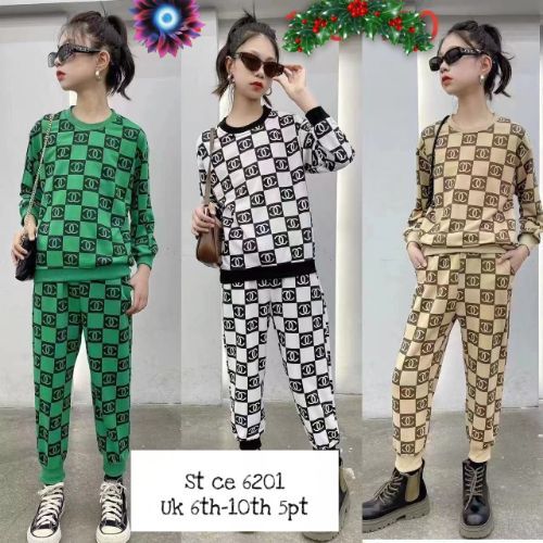 (GROSIE 1 SERIES get 4 PCS @80 thousand/baju) 6201 Imported Set for Girls 6-10 Years