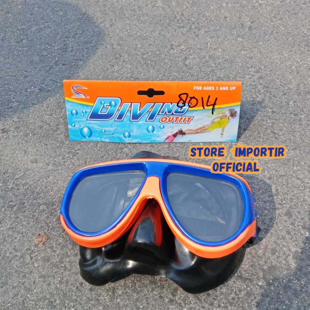 Adult Swimming Goggles 8014 Diving Outfit Swim Pouch Packaging Quality Thick Material | Newest Large Size Glasses Swimming Equipment | Children's Swimming Goggles Toys Assorted Colors Swimming Goggles