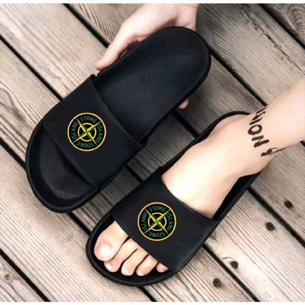 Men's Stone Island Slide Slop Sandals | Sandals Slop Flip Flop Sandals Boys - Girls Comfortable Anti-Slip Quality