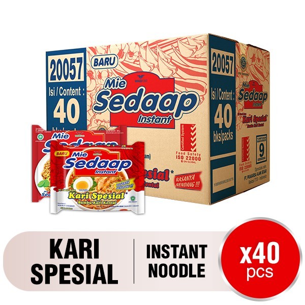 Special Thick Curry SEDAAP Noodles 1 Carton Contains 40 PCS |