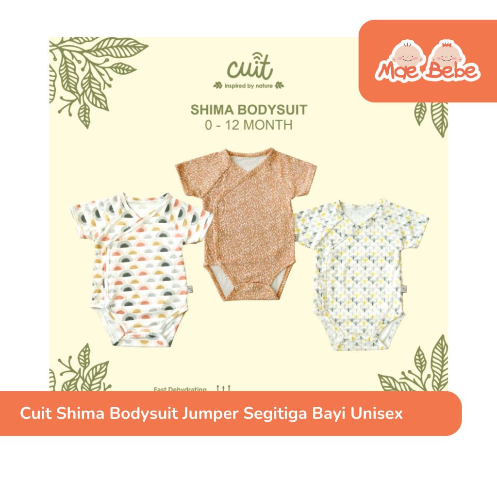 Cuit Shima Kimono Bodysuit Jumper Triangle Baby Unisex Minimalist Pattern 0-1 Years Old