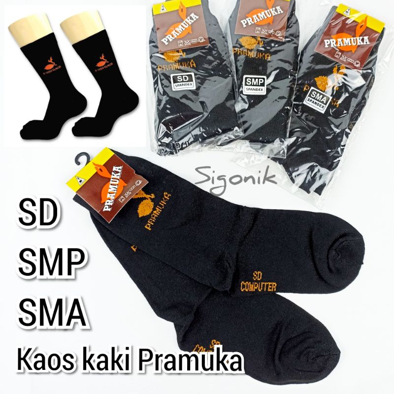 HITAM School Socks Children Scouts Elementary Middle School High School KK Scouts Logo Tunas Coconut Black Boys Girls Boys Unisex Elementary School 1 2 3 4 5 6 SD 7 8 9 SMP 10 11 12 SMA Jambore Socks Uniform Socks The Need For A Complete Sigonik Long Span