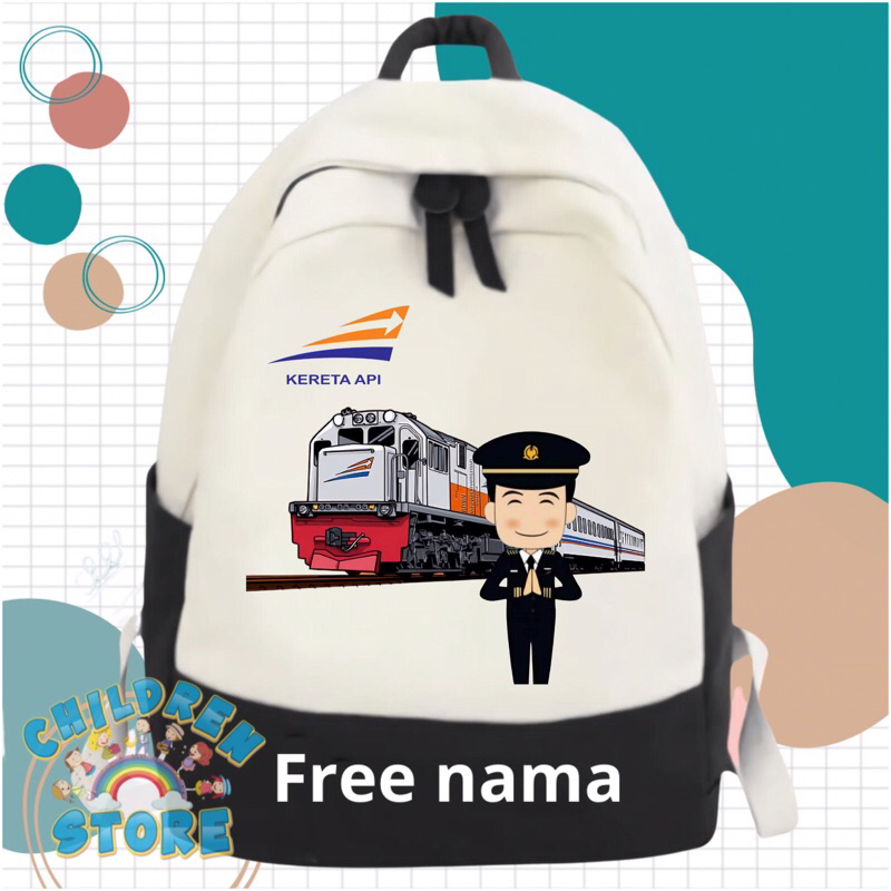 Children's BACKPACK BACKPACK School Children's BACKPACK Picture Train KAI FREE Name