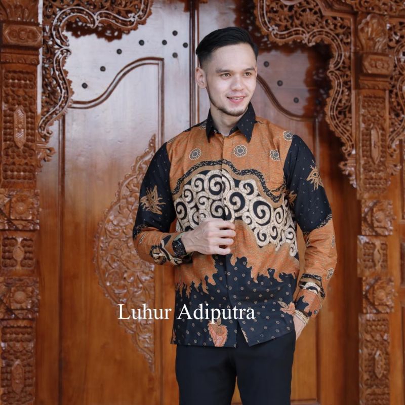 KEMEJA KATUN Adinata Men's Batik Shirt Premium Prima Cotton Solo Modern Young People luhur adiputra