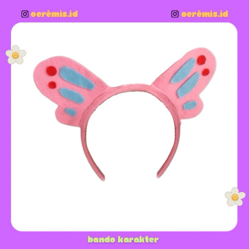 Pink BUTTERFLY CHARACTER HEADBAND / BEAUTIFUL BUTTERFLY COSPLAY HEADBAND / BUTTERFLY HEADBAND